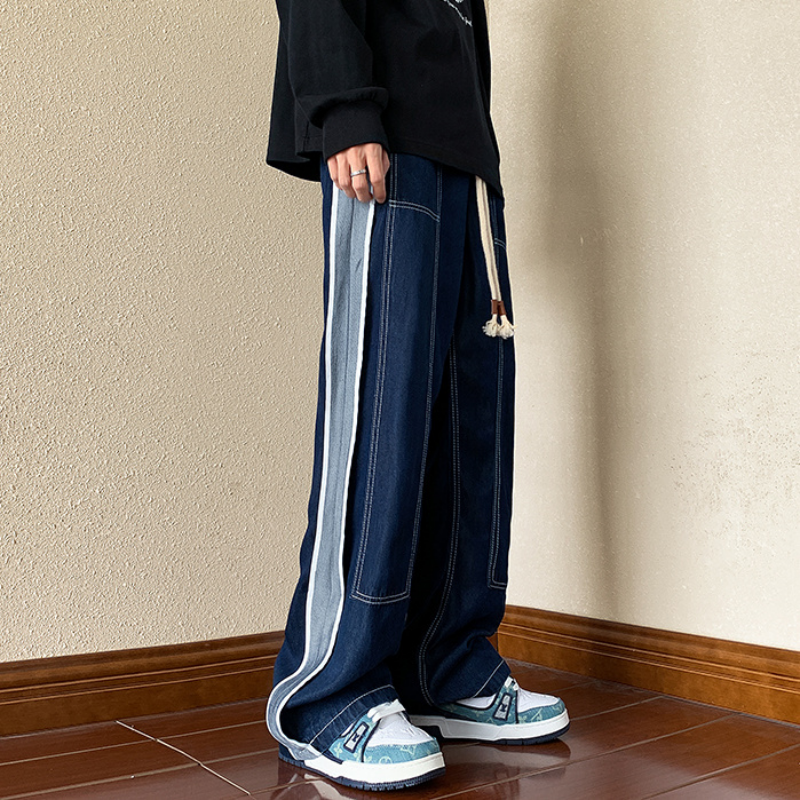 C&C STRIPED DENIM JOGGER PANTOLON