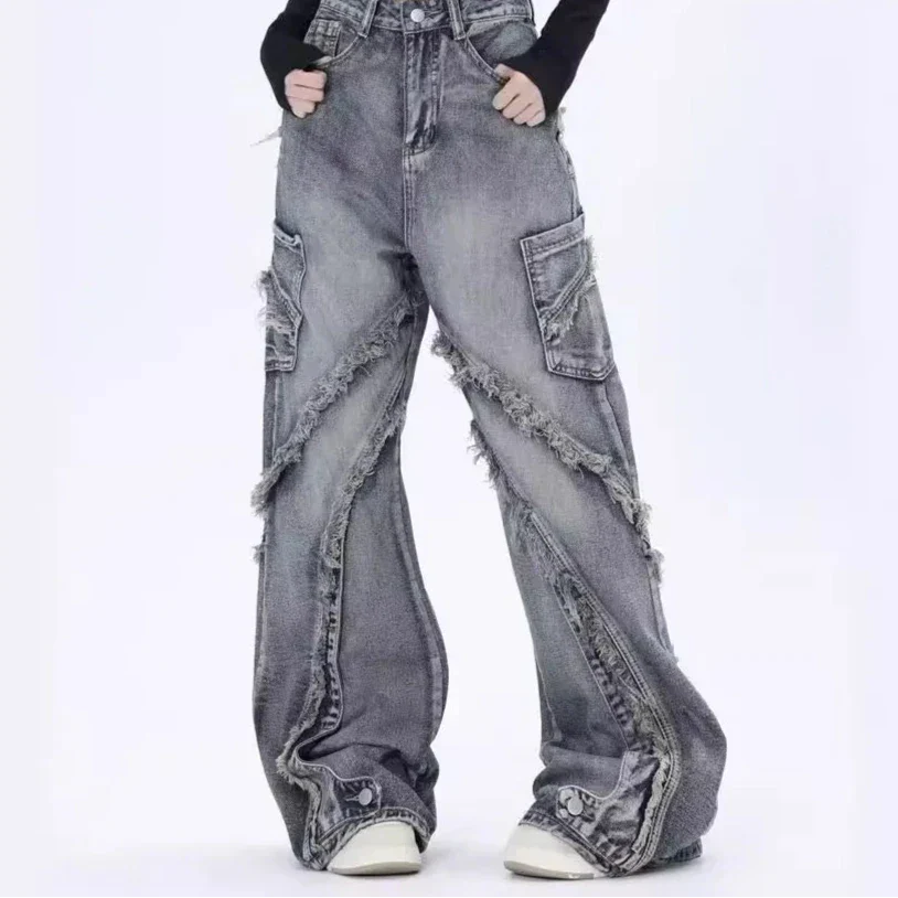C&C WASHED YAN KESİMLİ BAGGY KADIN PANTOLON