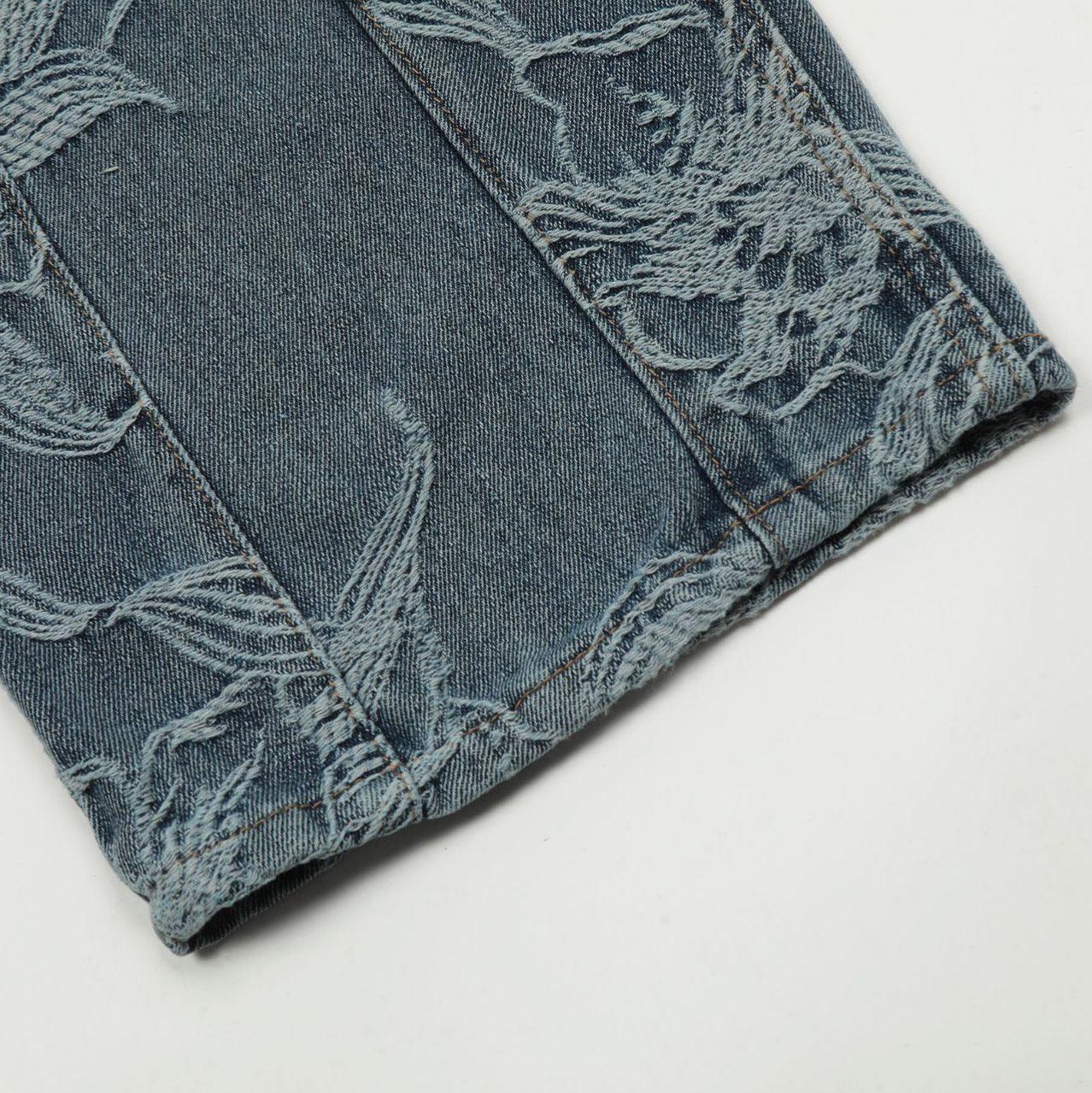 C&C EMBROIDERY DENIM OVERALLS TULUM PANTOLON