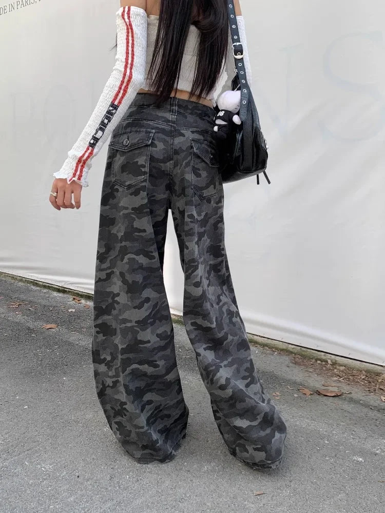 C&C CAMOUFLAGE HIGH WAIST PANTOLON