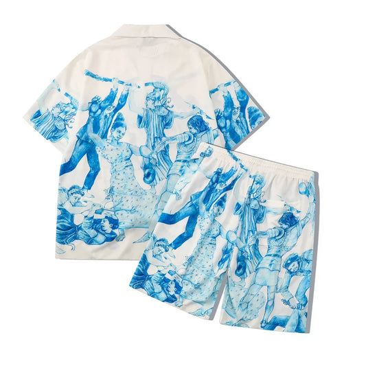 C&C BATTLE BORN UNISEX GÖMLEK & ŞORT SETİ