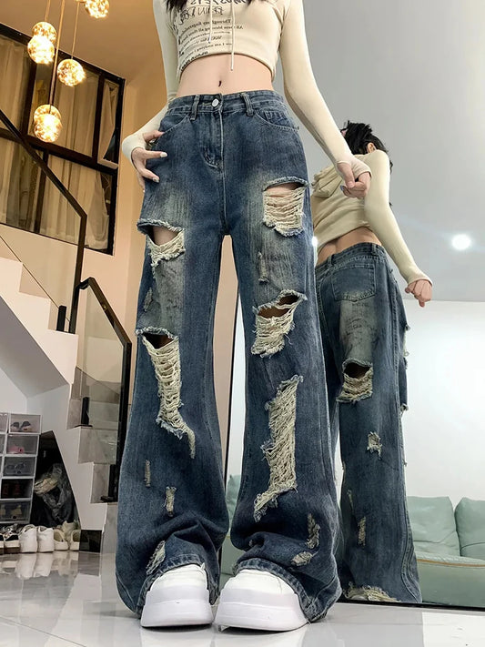 C&C WOMEN VINTAGE HIGH WAIST PANTOLON