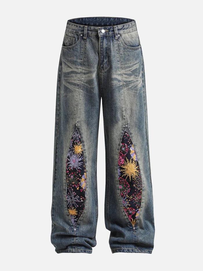 C&C GARDEN PATCHWORK LOOSE PANTOLON