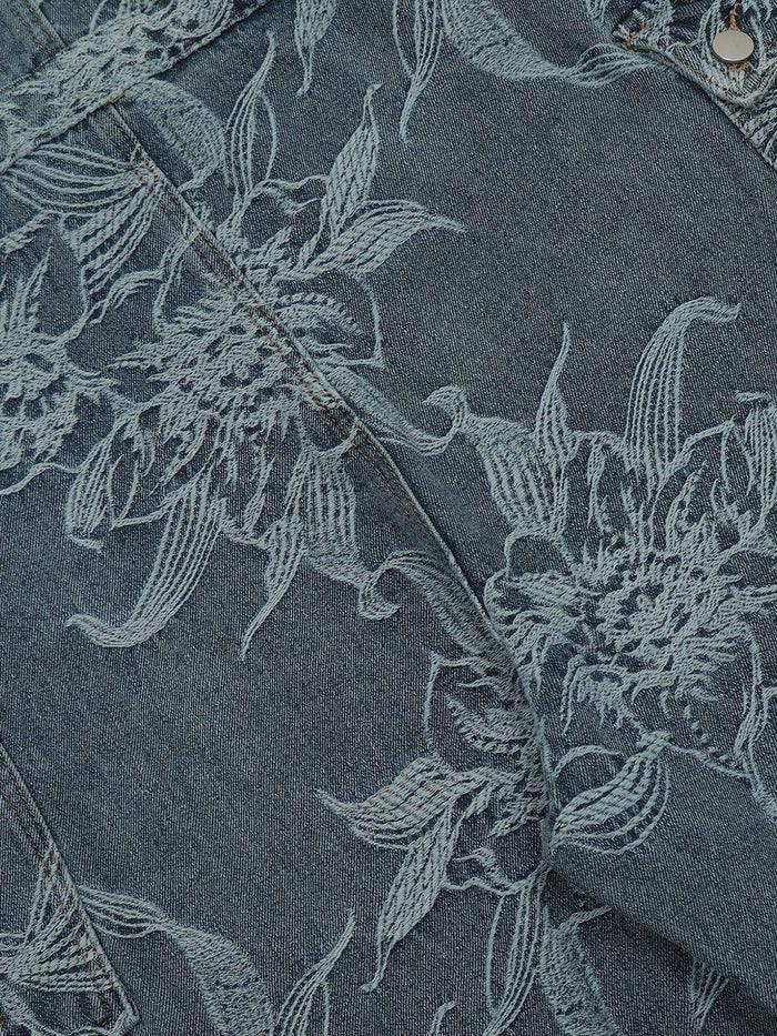 C&C EMBROIDERY DENIM OVERALLS TULUM PANTOLON