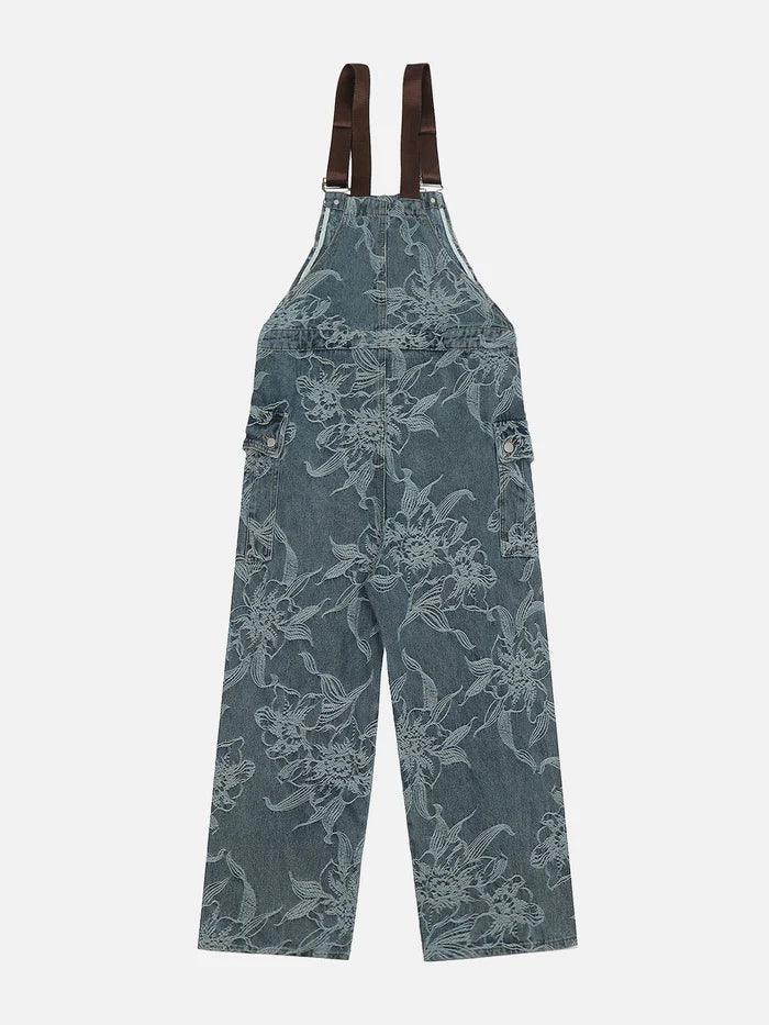C&C EMBROIDERY DENIM OVERALLS TULUM PANTOLON