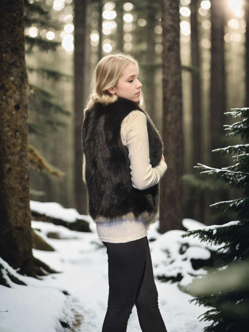 C&C Kadın Kolsuz Fermuarlı Yelek - Siyah