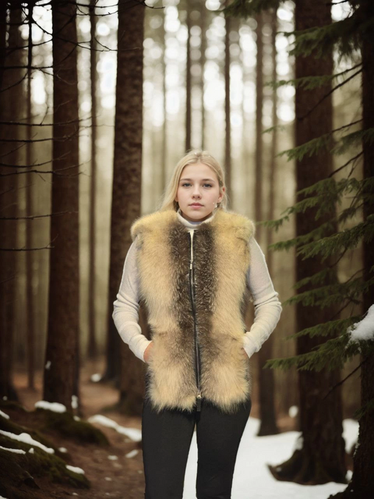 C&C Women's Sleeveless Genuine Vest - Fuchsia