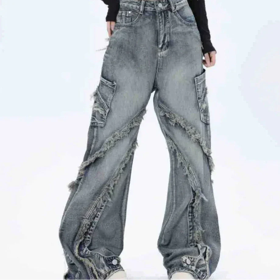 C&C WASHED YAN KESİMLİ BAGGY KADIN PANTOLON