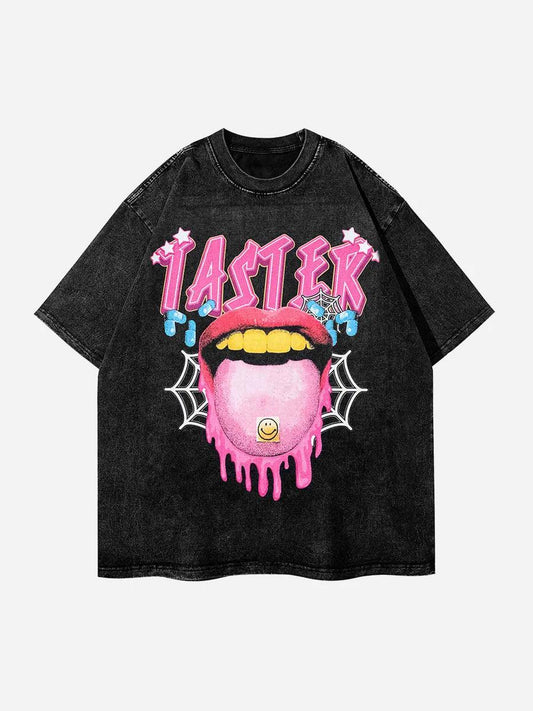 C&C FUN BIG TONGUE PRINT T-SHIRT