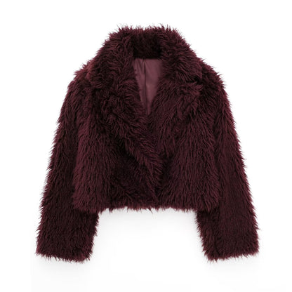 C&C CHIC OVERSIZED FAUX FUR JACKET