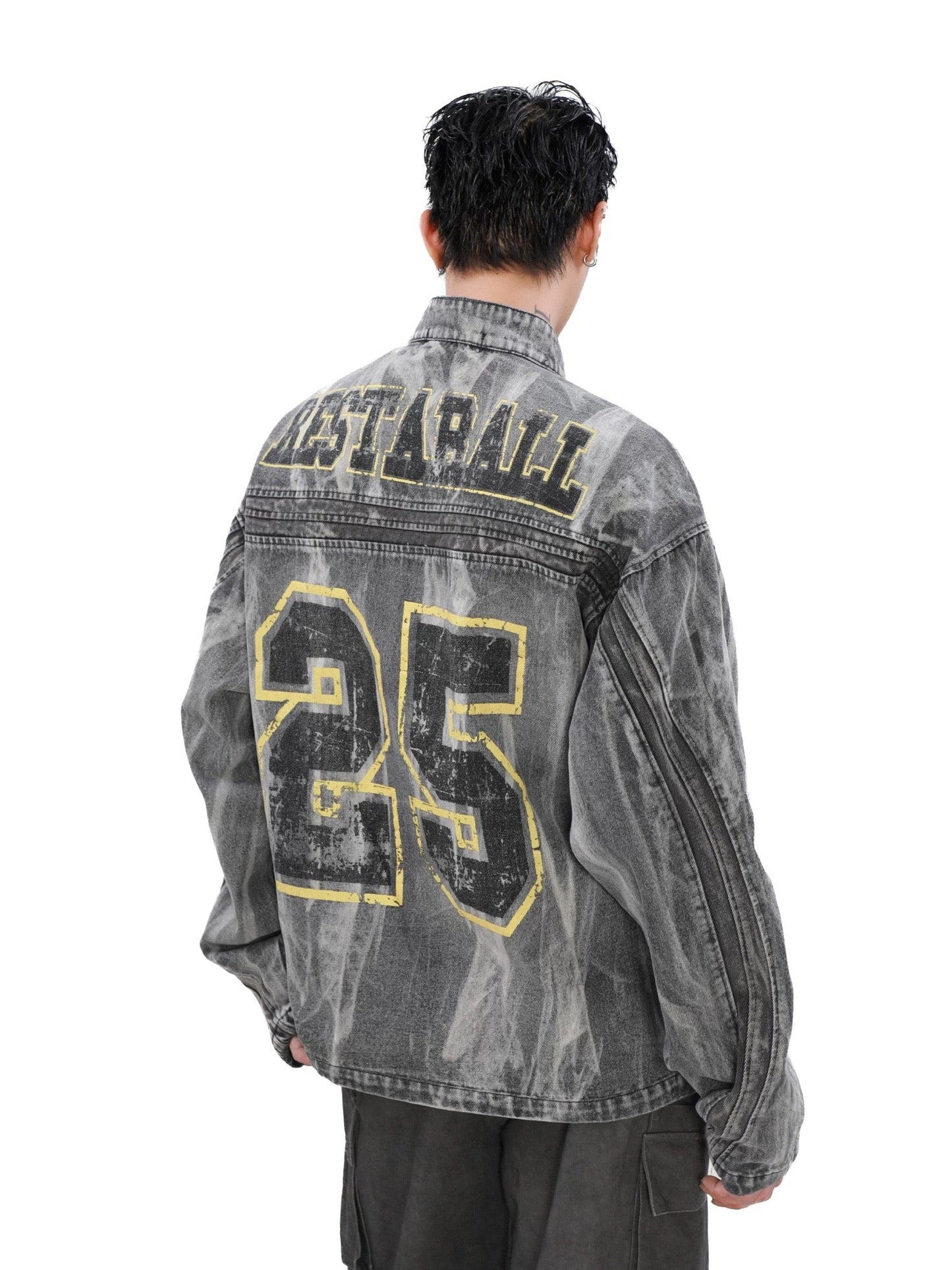 C&C HIP-HOP ESKİTİLMİŞ BASKILI DENIM CEKET