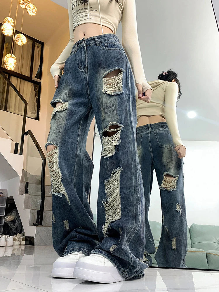 C&C WOMEN VINTAGE HIGH WAIST PANTOLON
