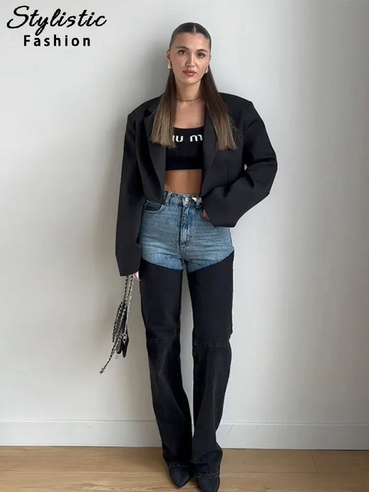 C&C FASHION Y2K PATCHWORK JEANS