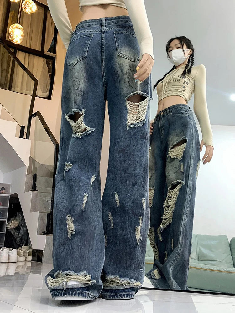 C&C WOMEN VINTAGE HIGH WAIST PANTOLON
