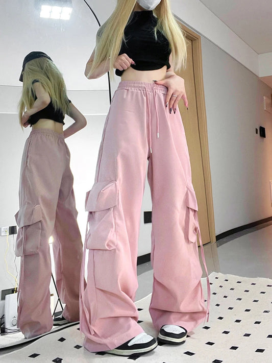 C&C PINK STREETWEAR CARGO PANTOLON