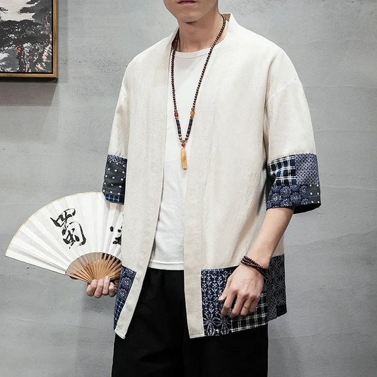 C&C MENS LINEN CARDIGAN CEKET