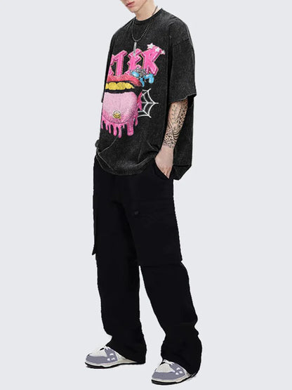 C&C FUN BIG TONGUE PRINT T-SHIRT