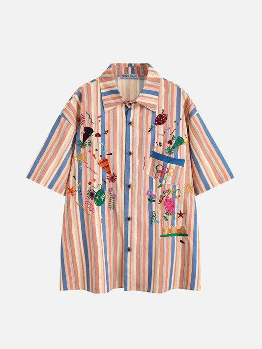 C&C STRIPE STITCH SHIRT