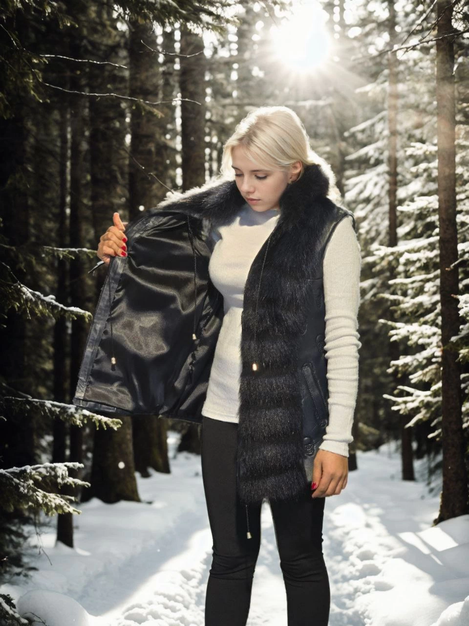 C&C Kadın Kolsuz Fermuarlı Yelek - Lacivert