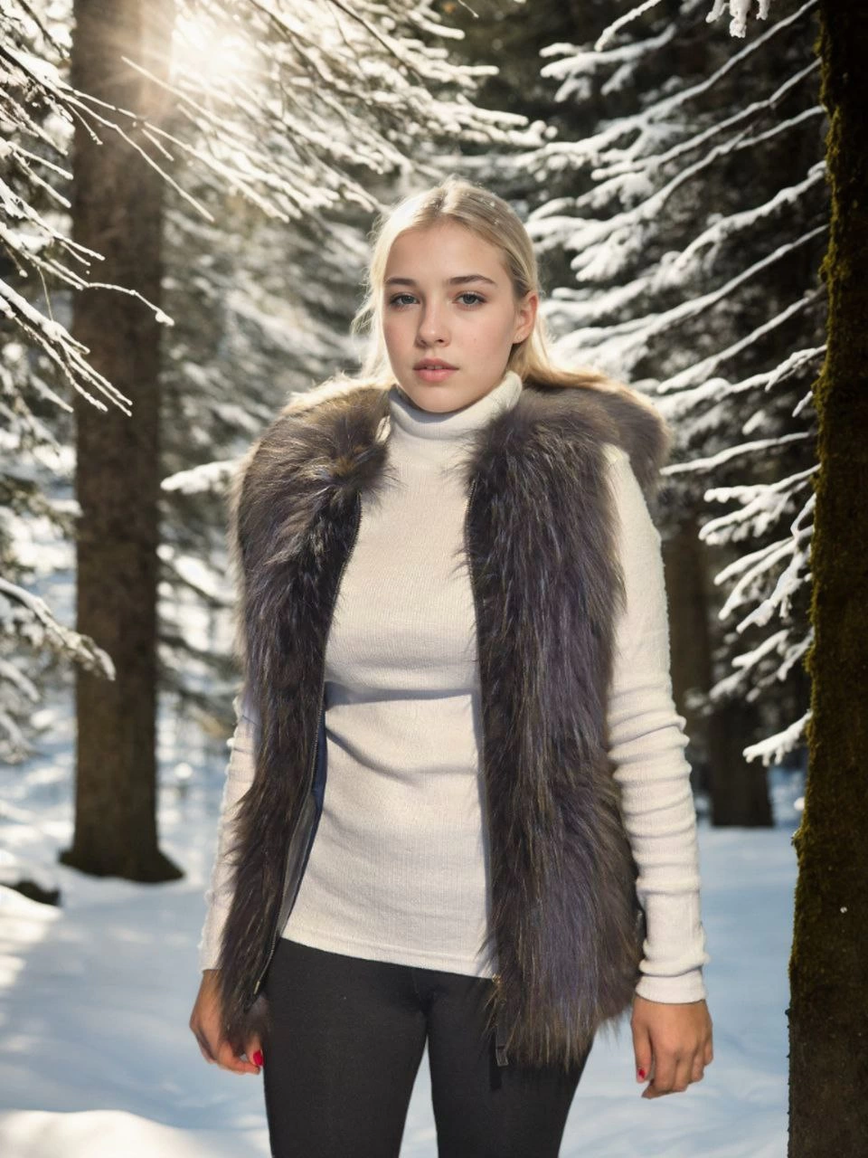 C&C Kadın Kolsuz Fermuarlı Yelek - Siyah