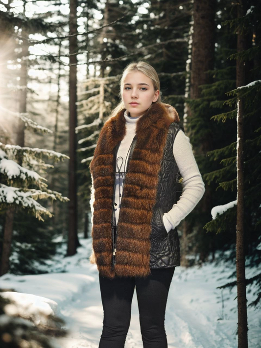 C&C Kadın Kolsuz Fermuarlı Yelek - Siyah